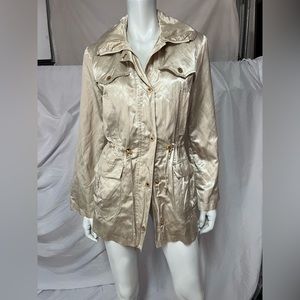 Light Gold Jacket w/detachable Hood Sz Med
